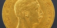złota moneta 20 marek 1905 J Prusy awers